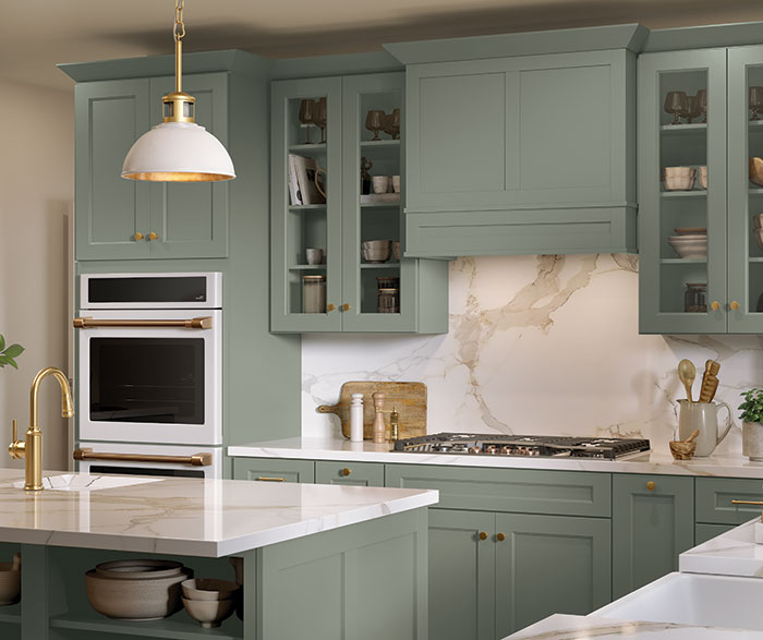 Timeless and Sophisticated Green-Tone Kitchen Cabinets
