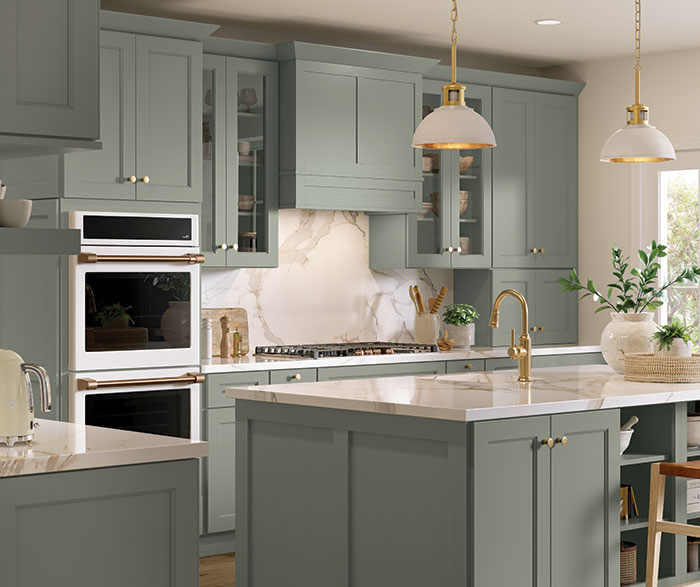 Timeless and Sophisticated Green-Tone Kitchen Cabinets