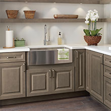 Davis laundry room cabinets in Maple Seal