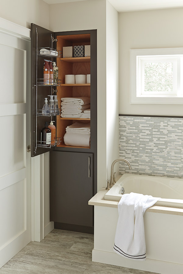 bathroom linen closet size