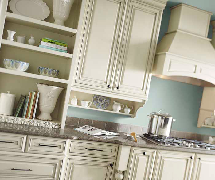 Cream Cabinets With Glaze Diamond, Cream Colored Glazed Kitchen Cabinets