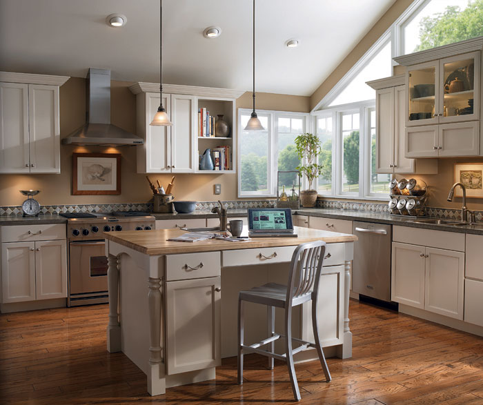 Painted kitchen cabinets by Diamond Cabinetry