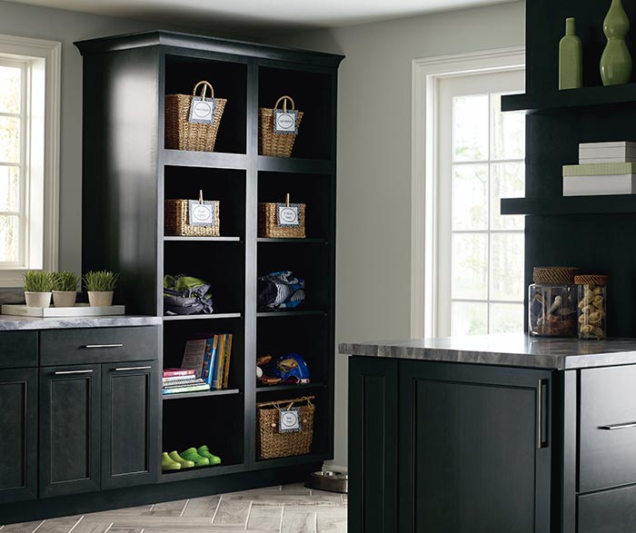 Leeton dark grey laundry cabinet storage