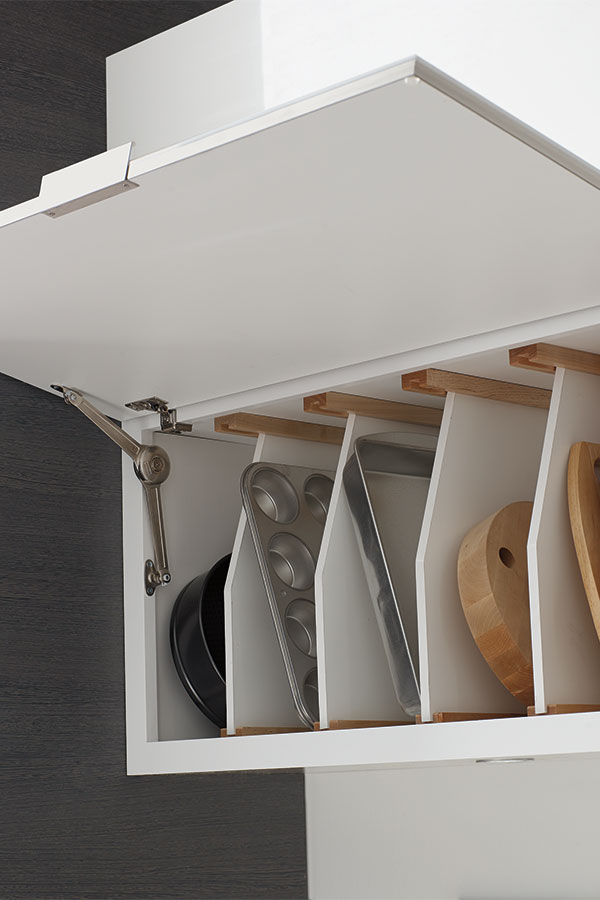 Top Hinge Wall Cabinet with Storage Dividers